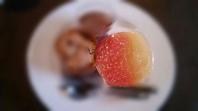 ２色の柑橘フルーツのテリーヌの写真