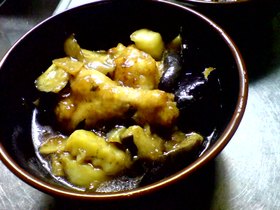 とりと茄子の揚げ煮