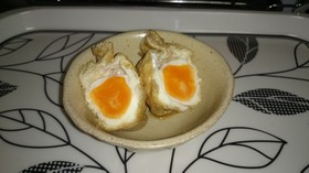 おつゆじゅわ~☆弁当に合う油揚げの卵巾着