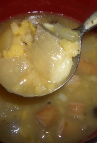 簡単！豆とソーセージの煮込みスープ☆☆