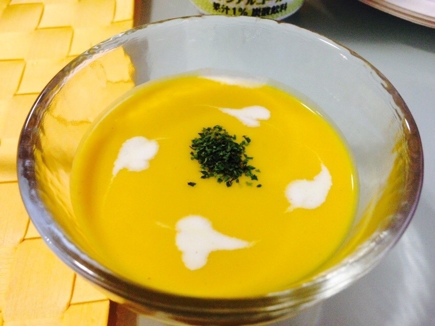 ホテルの味！本格かぼちゃの冷製スープの画像
