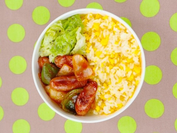 ウインナーソーセージのナポリタン炒め弁当