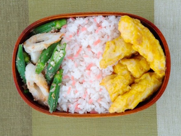 ささ身のカレー天ぷら弁当