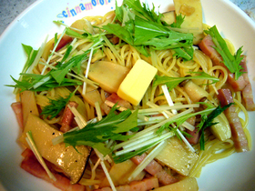 *ベーコンとエリンギのパスタ*~和風~
