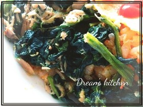 ほうれん草とツナのバター醤油ソテー