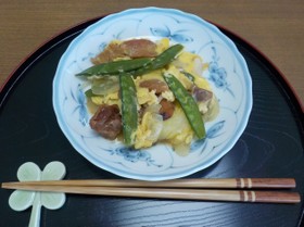 介護食【焼き鳥缶で簡単!親子煮】