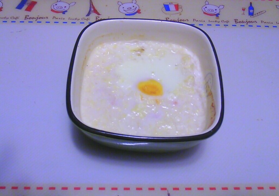 キャベツと半熟卵のココット風の画像