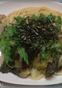 夏野菜たっぷりの和風パスタ(みそ味）　 