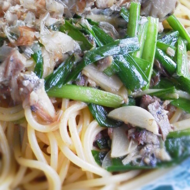 サバ缶とニラの和風パスタ レシピ 作り方 By すーやん クックパッド 簡単おいしいみんなのレシピが361万品