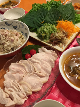 鶏ポッサム☆ゆで鶏胸肉でダイエットにも