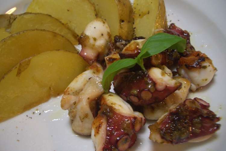 茹でタコのバジルソース炒め レシピ 作り方 By てーぶるすぷーん クックパッド 簡単おいしいみんなのレシピが360万品