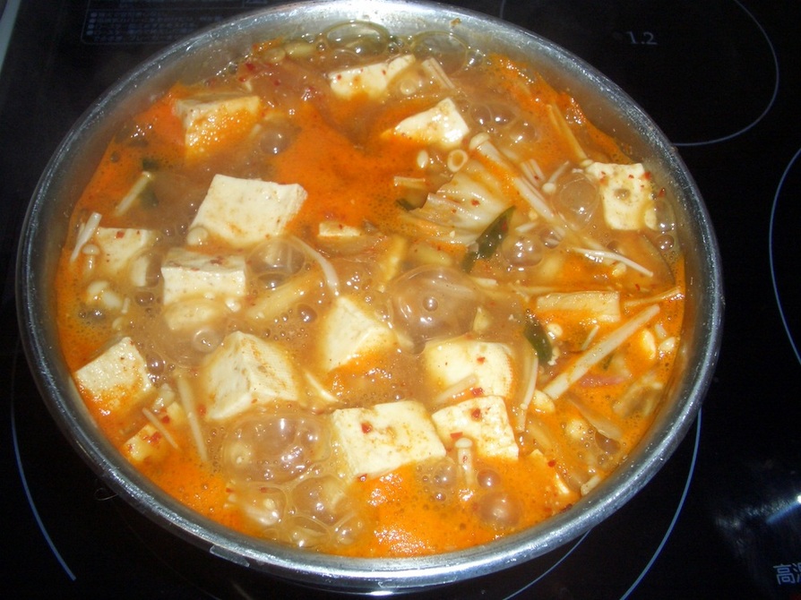 超簡単！！　韓国風　豆腐キムチ納豆チゲの画像