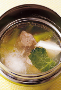 小松菜のとろろスープ