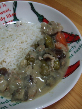 夏野菜グリーンカレー