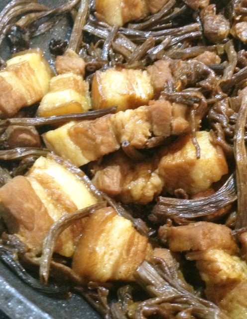 柳松茸と豚肉の醤油煮の画像