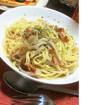あったか☆オニオンスープパスタの写真