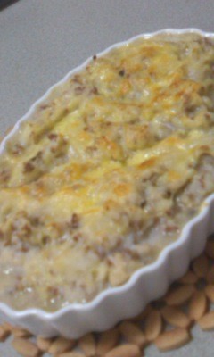 マッシュポテトとひき肉チーズ焼グラタン風の画像