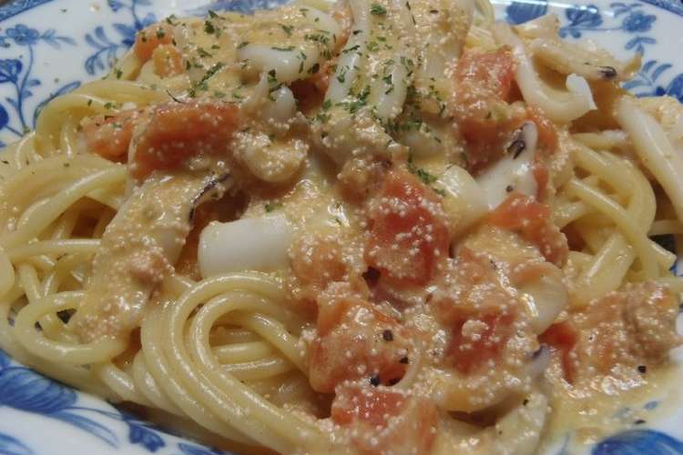 アオリイカの明太子クリームパスタ レシピ 作り方 By 真史ｋ クックパッド 簡単おいしいみんなのレシピが362万品