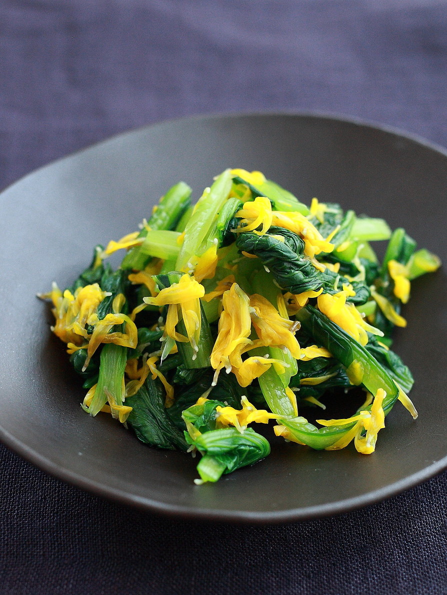 食用菊と小松菜のポン酢和えの画像