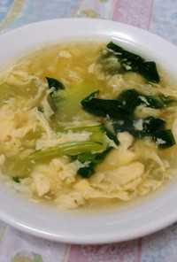 ふわとろ♡チンゲン菜の中華卵スープ
