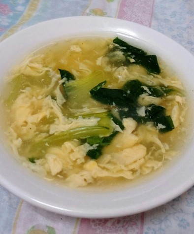 ふわとろ♡チンゲン菜の中華卵スープの写真