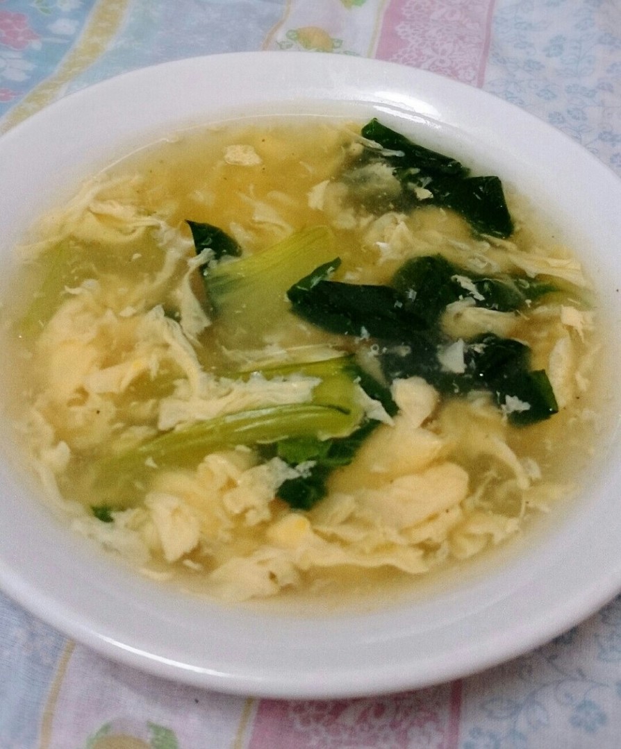 ふわとろ♡チンゲン菜の中華卵スープの画像