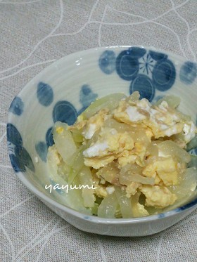 簡単☆すぐでき 冬瓜のツナ缶卵とじ