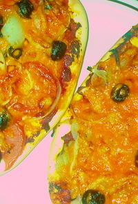 野菜たっぷりオリーブのピザ・ミニピッツァ