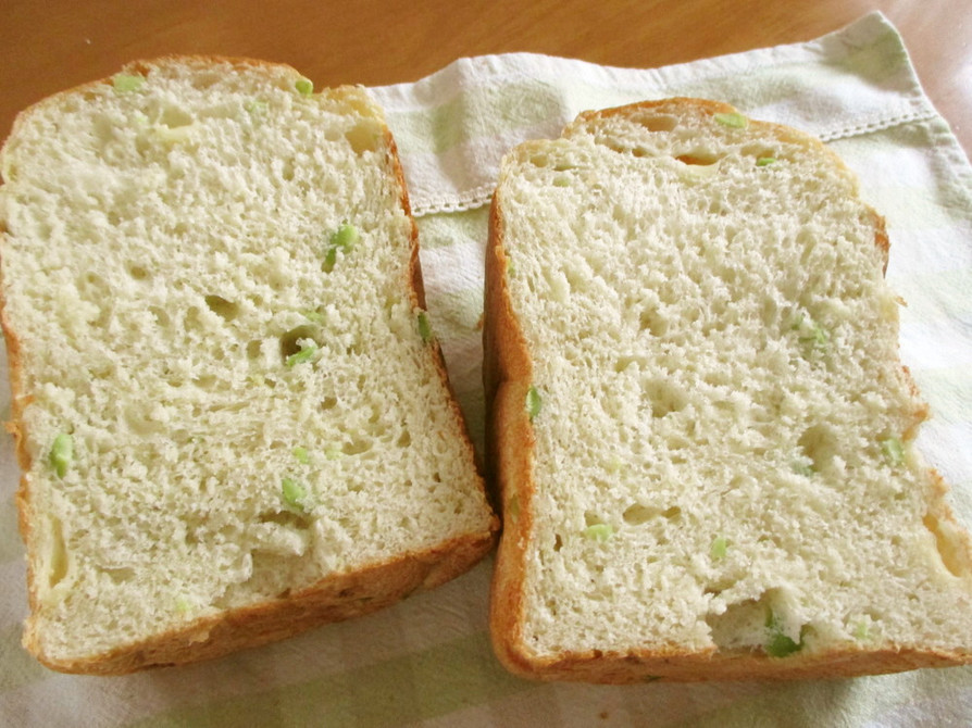 HB早焼き✿枝豆チーズの豆腐食パンの画像