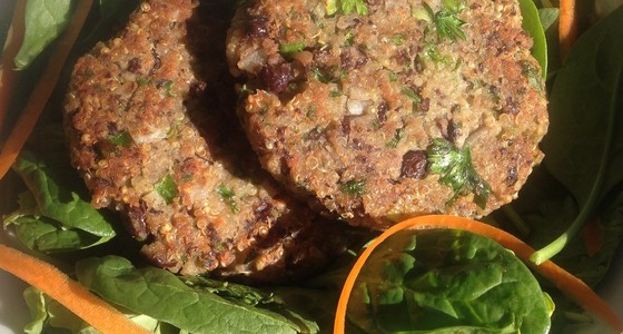 ビートとキヌアのバーガーのレシピ