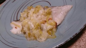 ねぎレモンだれの塩たら焼き