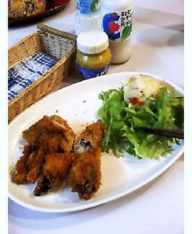 なすの肉巻きフライ