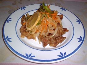 南蛮漬け第2段 (^^;) 薄切り豚肉編