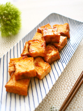 ●簡単♪厚揚げのケチャップしょうが焼き●