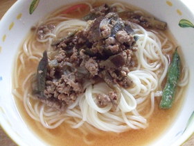 ナス味噌ひやむぎ