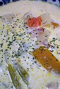 簡単!●野菜コロコロ●ホワイトスープ