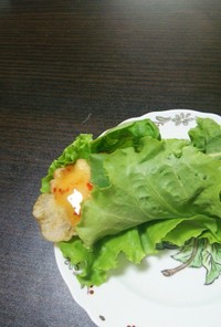 簡単ヘルシー葉っぱで包んだ菜摘チキン