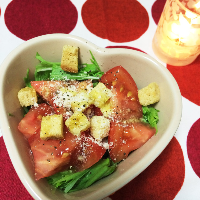 トマトと水菜のイタリアンサラダの画像