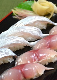 魚が手に入ったら握り寿司！②　タチウオ