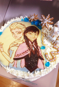 アナと雪の女王ケーキ