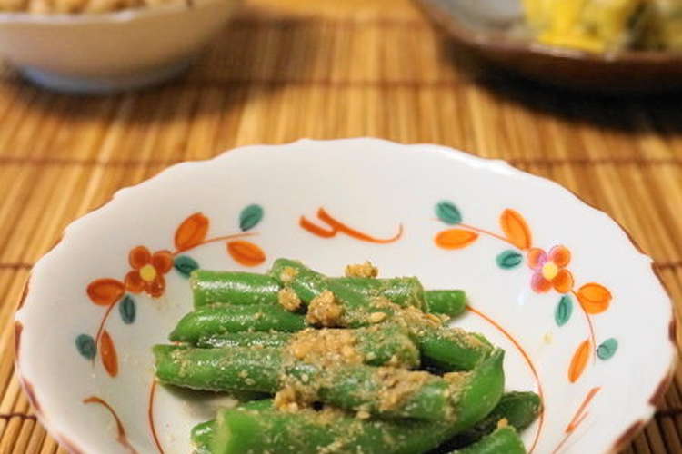 レンジで簡単 いんげんの胡麻和え レシピ 作り方 By ゆうゆう0221 クックパッド 簡単おいしいみんなのレシピが355万品