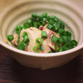 あん肝よろしく蒸しカワハギ肝
