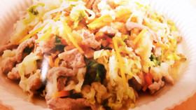 油控えめ!豚肉のさっぱり炒めしゃぶしゃぶ