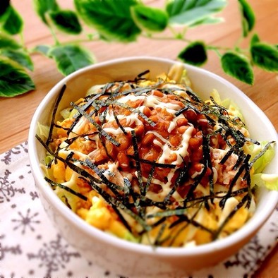 ✿ツナたま納豆レタスご飯✿の写真