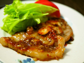 大吉みそを使った、豚肉のガーリックソテー