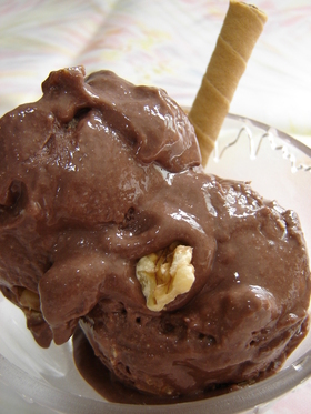 お豆腐で☆胡桃チョコバナナアイスクリーム