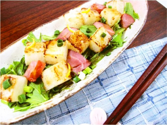 山芋とベーコンのホットサラダの画像