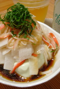 豆腐と大根の中華風サラダ。