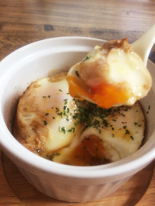 朝食に☆レンジで簡単バターエッグの画像