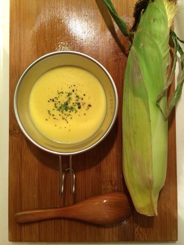 生トウモロコシから簡単基本のコーンスープの画像